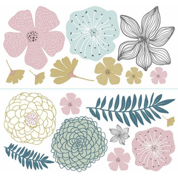 Perennial Blooms Peel And Stick Giant Wall Decals