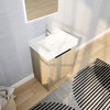 24" Plywood Freestanding Bath Vanity Set, Integrated Ceramic Sink