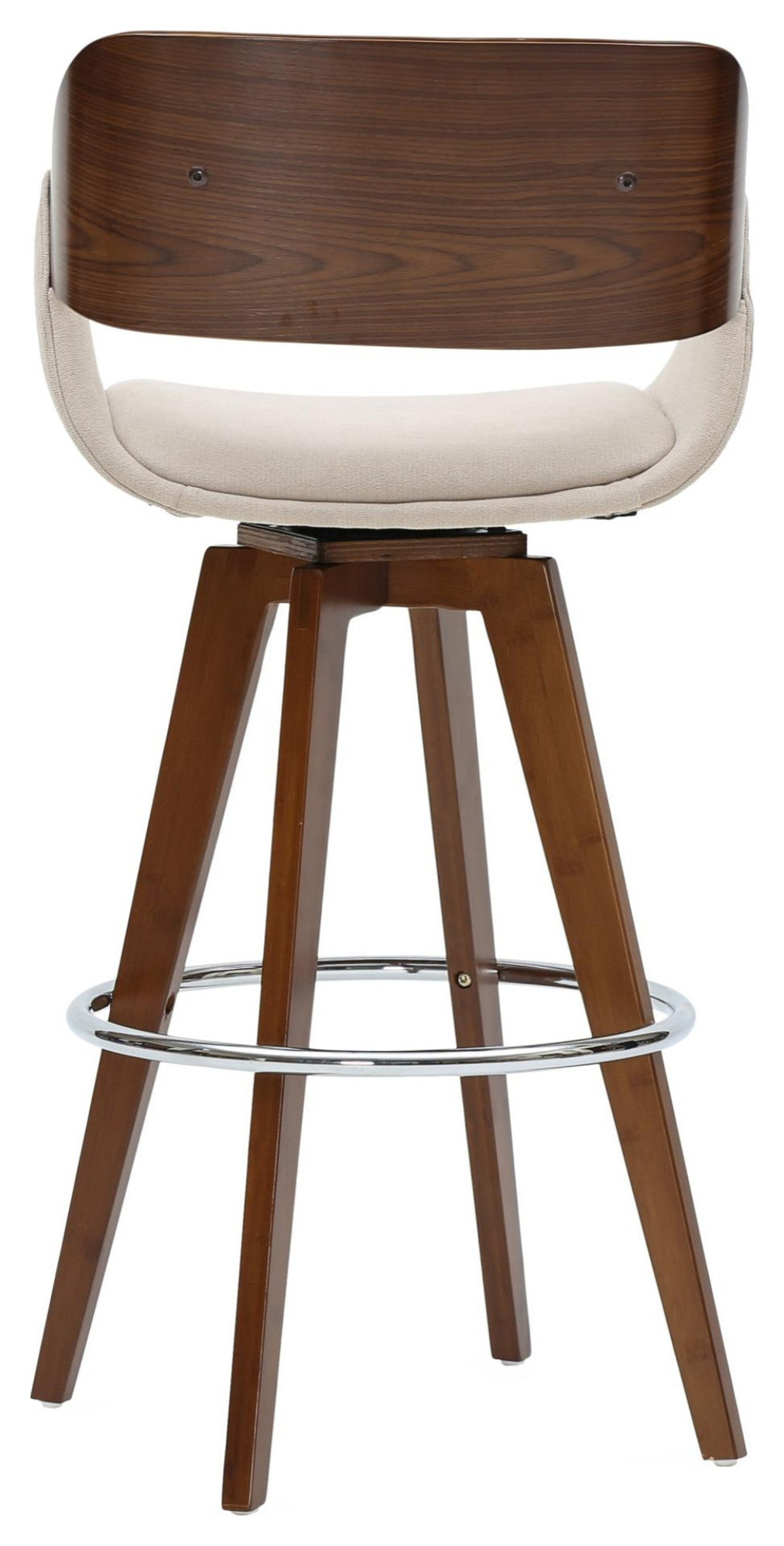 Cyprus Fabric Counter Stool - Santorini Sand/Walnut - Midcentury - Bar ...