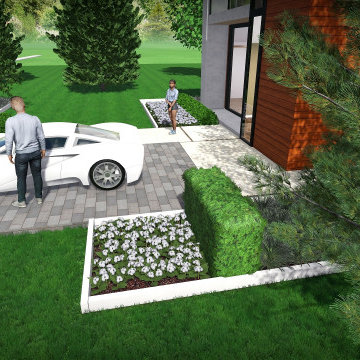 Bridal Path Modern Front Yard