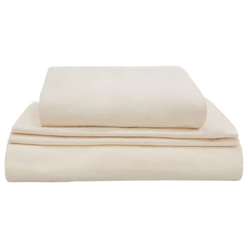 SPS-400-32NAT Organic Cotton Pillowcase Set 400TC, Standard, Queen