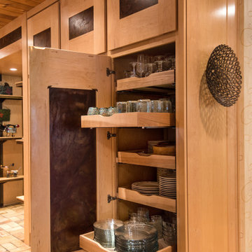 Maple and steel kitchen cabinets set a design standard