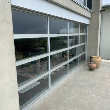Clear Glass Panel Garage Door