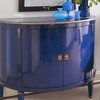 Blue Demilune Cabinet