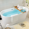 Luxier FSB-003 Luxury Contemporary Freestanding Acrylic Bathtub, White, 67"