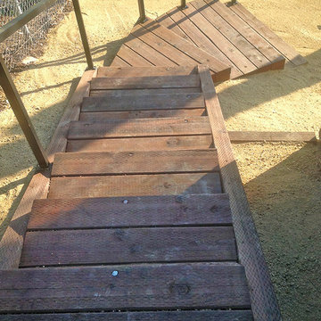 Custom Outdoor Stairs with Metal Railing