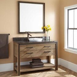 48" CELEBRATION VANITY FOR SEMI RECESSED SINK - RUSTIC ACACIA - Bathroom Vanities And Sink Consoles