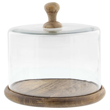 Farmhouse Brown Glass Cake Stand 94960