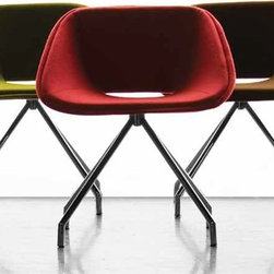 Red Swivel Dining Chair by B&T - Dining Chairs