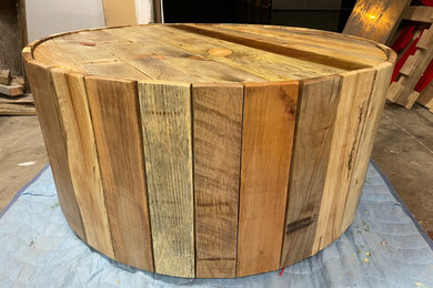 Custom Reclaimed Wood Coffee Table with Storage