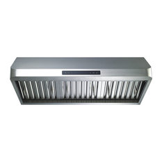 baffle range cabinet under stainless steel cfm filters hood hoods winflo touch control convertible vents sensor quick ducted