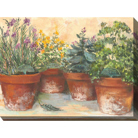 Herb Pots Outdoor Art 40X30