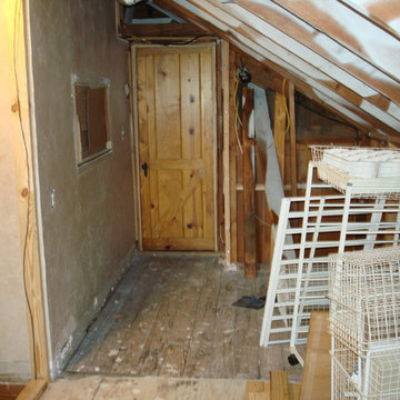 BEFORE- attic storage (exist. attic stairwell at left)