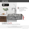 STYLISH 27 inch Single Bowl Undermount and Drop-in Stainless Steel Kitchen Sink