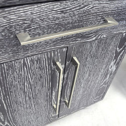 Black Cerused White Oak Nighstand - Storage Cabinets