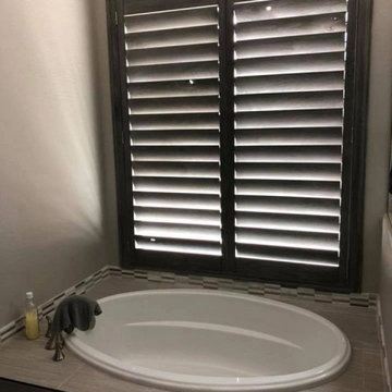 Dark Custom Plantation Shutters