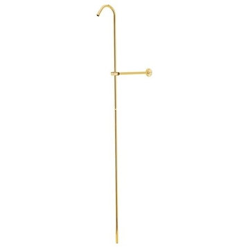 Kingston Brass Shower Riser Only With Wall Support, Polished Brass