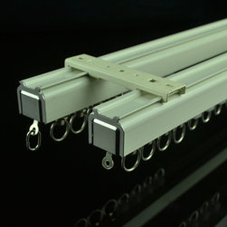 CHR8122 Ivory Double Curtain Tracks Ceiling Mount Curtain Rails - Window Treatment Accessories