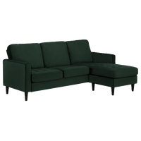 CosmoLiving by Cosmopolitan Strummer Velvet Reversible Sectional Sofa, Green