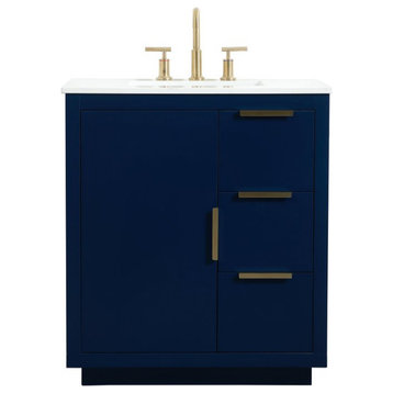 Elegant VF19430BL 30"Single Bathroom Vanity, Blue