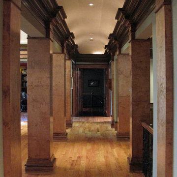 Lines of Distinction . . . faux wood grained columns
