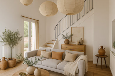Cette image montre un salon design.