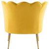 Jester Velvet Upholstered Accent Chair, Yellow