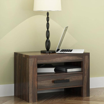 Roanoke Rustic Solid Wood One Drawer Nightstand