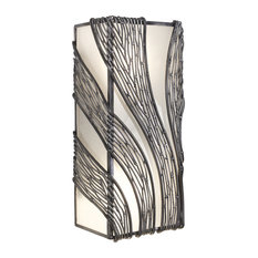 Flow Wall Sconce, Steel and Frosted, 2-Light