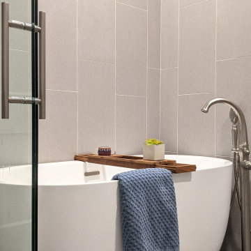 Stylish bath remodel- Check out the tub!!!