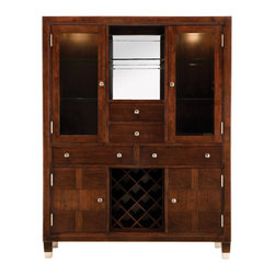 Northern Lights Dining Chest w/ Lighting and Wine Storage - China Cabinets And Hutches