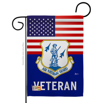 US Air National Guard Veteran Americana Military Garden Flag