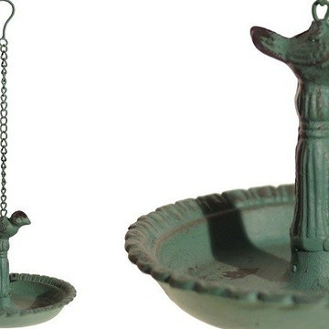 Hanging Metal Bird Feeder, Patina Finish