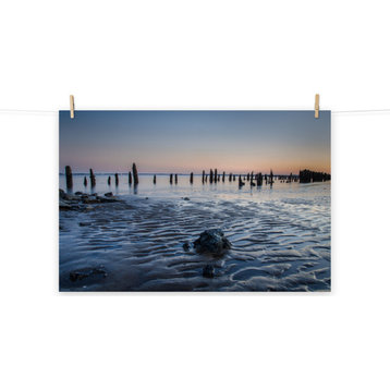 Low Tide At Battery Landscape Photo, Beach Unframed Wall Art Print, 11" X 14"