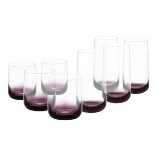 JoyJolt Black Swan 2-pc. Crystal White Wine Glasses