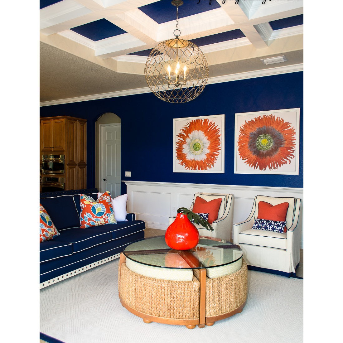 Navy/Orange/Green