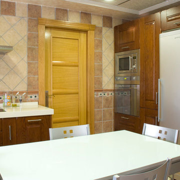 Cocina roble macizo rústico