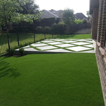 Colleyville, TX Synthetic Turf Backyard Installation