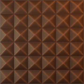 Damon EnduraWall 3D Wall Panel, 12-Pack, 19.625"Wx19.625"H, Aged Metallic Rust