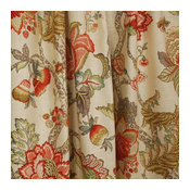 Malawi Khaki Floral Jacobean Fabric
