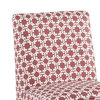 Lattice Print Fabric Kids Slipper Chair With Splayed Wooden Legs, Pink & White