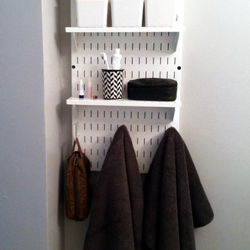 Bathroom Storage & Organization Ideas with Pegboard