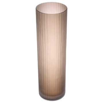 Brown Frosted Glass Vase, Eichholtz Haight, Large
