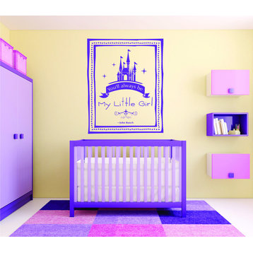 Decal, You'll Always Be My Little Girl, Princess Castle Girl, 20x30"