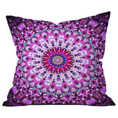 18 x 18 Purple & White Fancy Design Throw Pillow