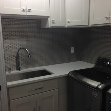 Eden Mosaic Tile Installations: Large Brick Pattern Mosaic Stainless Steel Tile