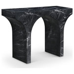 Meridian Furniture - Pomezia Finished Console Table, Black, Marble Finish - Indulge in the allure of the Black Pomezia Marble Finish Console Table by Meridian Furniture. Its captivating design and luxurious Black finish elevate any space with effortless elegance. Crafted with precision and durability in mind, this stunning piece becomes the focal point of gatherings, fostering moments of connection and warmth. Embrace sophistication and style with the Pomezia Marble Finish Console Table, a testament to exquisite taste and timeless beauty.