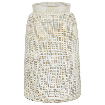 Coastal White Ceramic Vase 24827