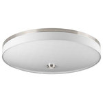 Progress - Progress P3612-0930K9 Weaver - 22" 51W 3 LED Flush Mount - Three-light LED flush mount combines a linen drum shade with a linen glass diffuser. 120V AC replaceable LED module, 1,211 lumens, 3000K color temperature and 90+ CRI.  Three-light LED flush mount combines a linen drum shade with a linen glass diffuser. 120V AC replaceable LED module, 1,211 lumens,71.2 lumens/watt. 3000K color temperature, 90+ CRI and ENERGY STAR. Shade Included: TRUEColor Temperature: 3000Lumens: 1211CRI: 90Warranty: 5 Years WarrantyRated Life: 60000 Hours* Number of Bulbs: 3*Wattage: 17W* BulbType: LED* Bulb Included: Yes