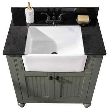 30" Pewter Greensink Vanity Without Faucet